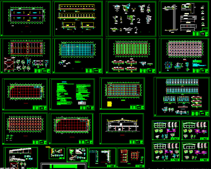双辽二层全钢结构超市图纸